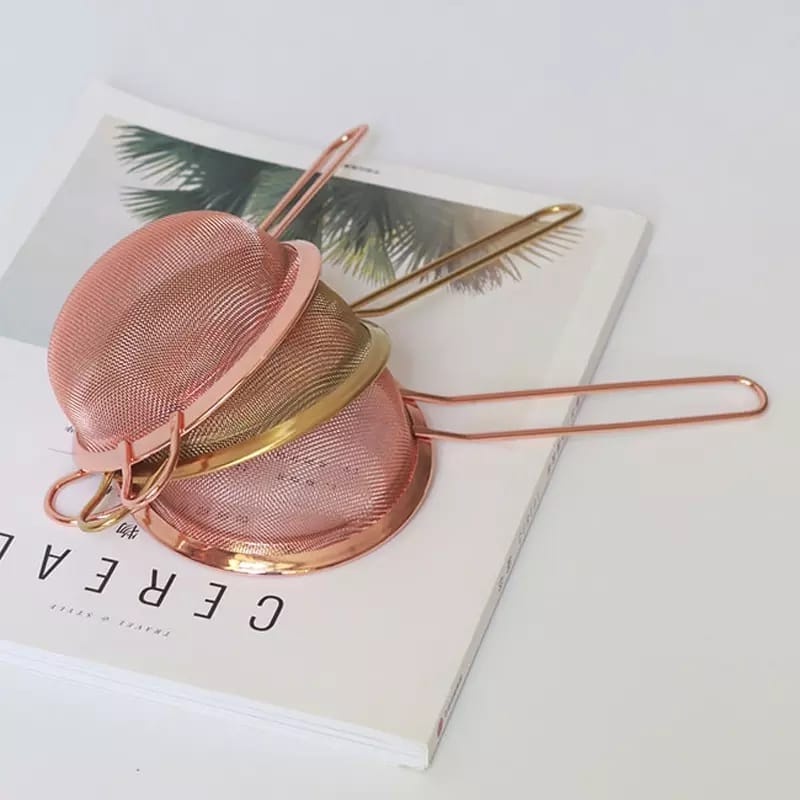 Flour Sieve Shifter 304 Stainless Steel / Saringan Ayakan Tepung Gold RoseGold 20cm