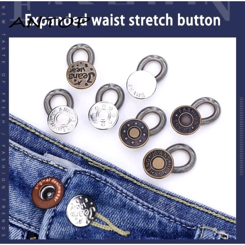 [ COD ] Kancing Jeans Kekinian Korea Untuk Celana Kekecilan Model Per Besi Kancing Korea / Extended 
