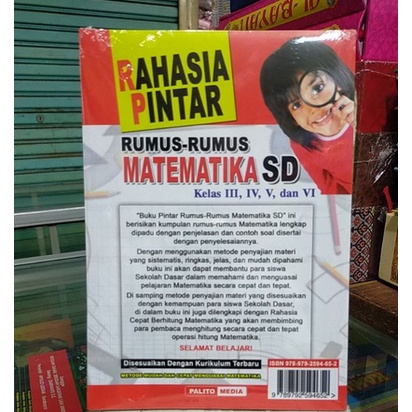 BUKU RAHASIA PINTAR RUMUS RUMUS MATEMATIKA SD UNTUK KELAS 3,4,5,6