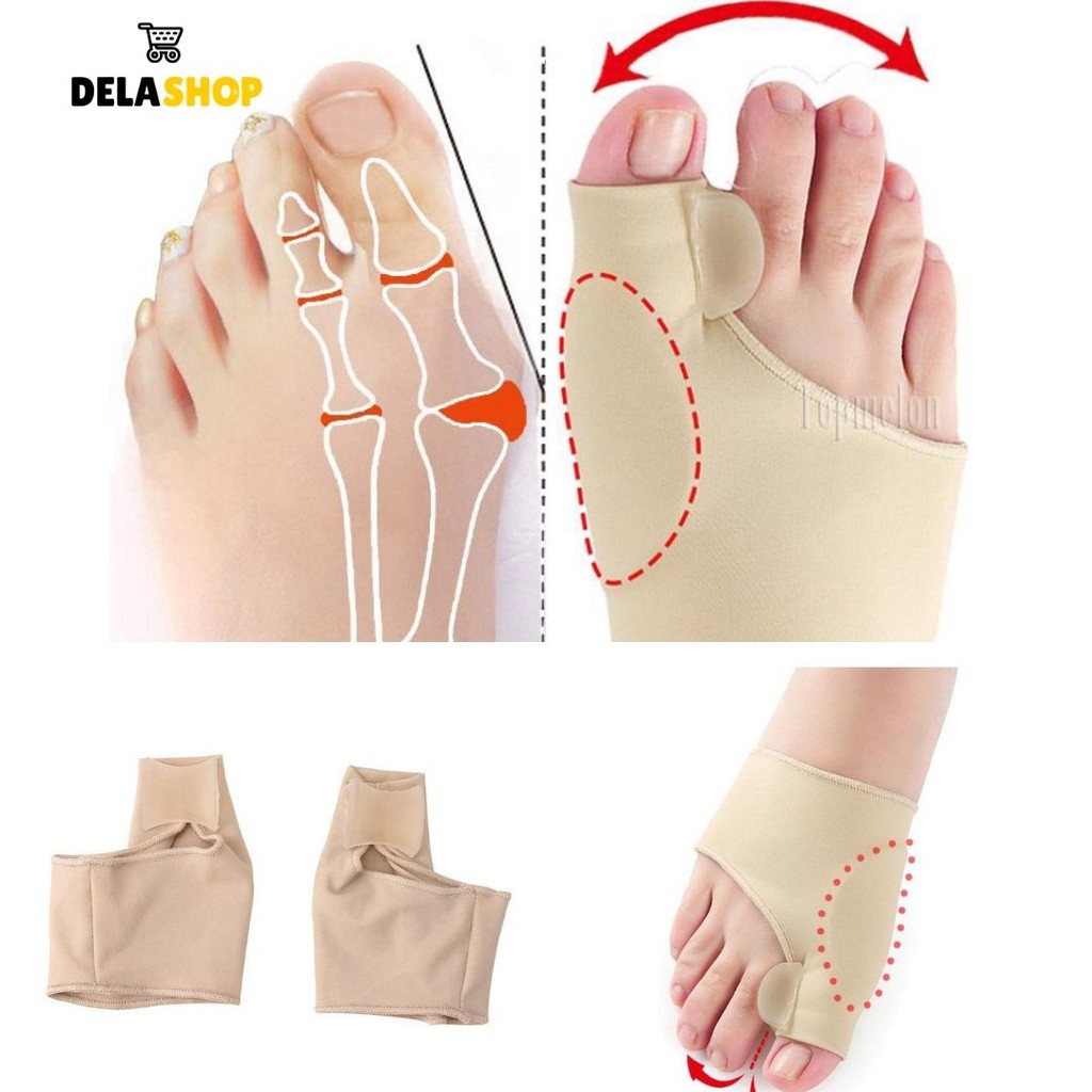 Alat Terapi Sleeve Korektor Tulang Jempol Bunion Bengkok Hallux Valgus Orthotics Sepasang