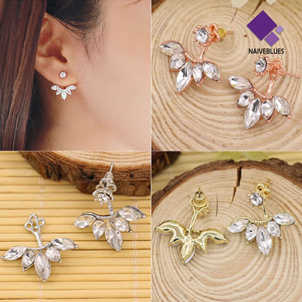 Naiveblue 1 Pasang Anting Kait Gantung Wanita Warna Gold Serbaguna Untuk Hadiah