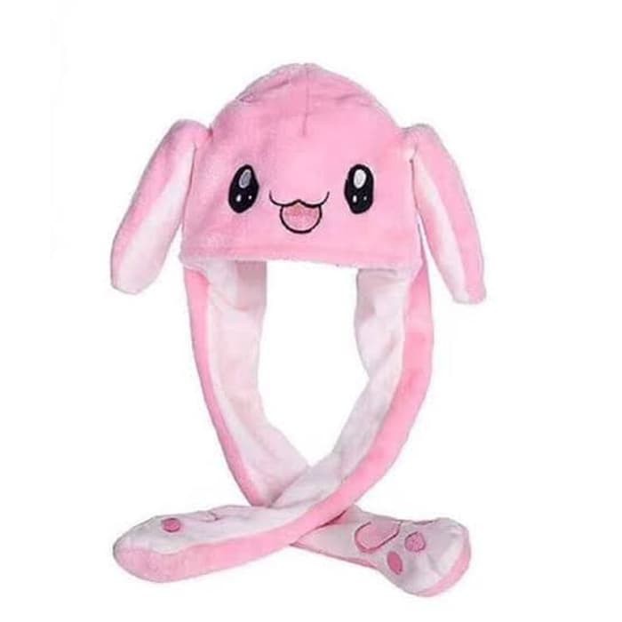 NO LED Cute Rabbit Ear Cap Hat Topi Kelinci Telinga Gerak Goyang Bunny