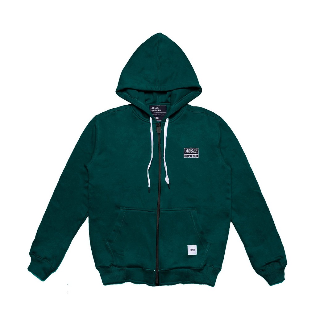 308 ABSLTUNSCRD - ZIP Hoodie KEEP IT HARD SQUARE - Green