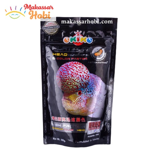 OKIKO Platinum Head Makanan Pakan Pelet Ikan Louhan Lohan Size S M L