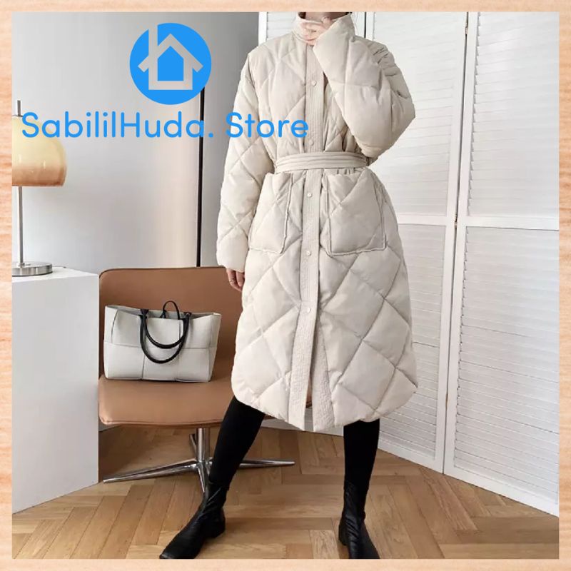 JAKET JUBAH PANJANG WANITA MUSIM DINGIN/ JAKET RAMPING WANITA KOREA