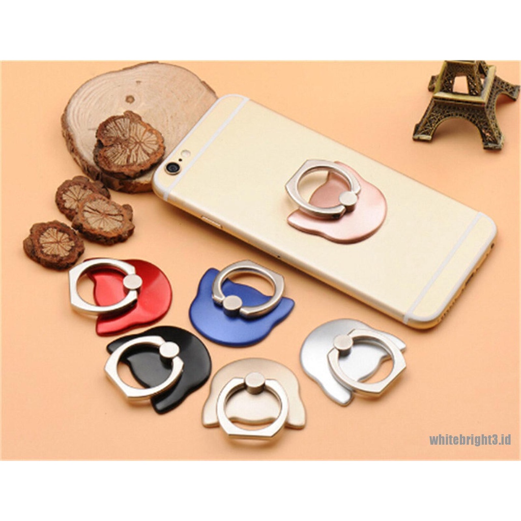 &lt;white3&gt; Cat Holder Animal 360° Ring Stand Finger Bracket For Smart Phone Mobile Phone