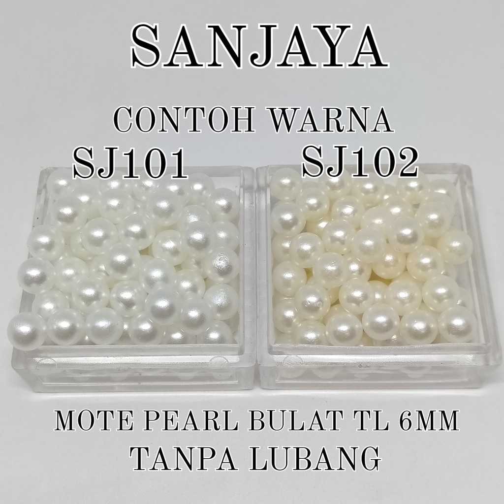 MOTE PEARL / MANIK AKRILIK BULAT TANPA LUBANG / MUTIARA AKRILIK BULAT TANPA LUBANG / MANIK PEARL BULAT / MOTE PEARL BULAT TL (TANPA LUBANG) 6MM