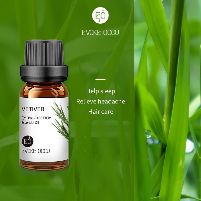 Evoke Occu - Vetiver 10ml Essential Oil Minyak Aroma Terapi Diffuser Humidifier Natural Relax Fresh Candle Soap Bath Aromatherapy