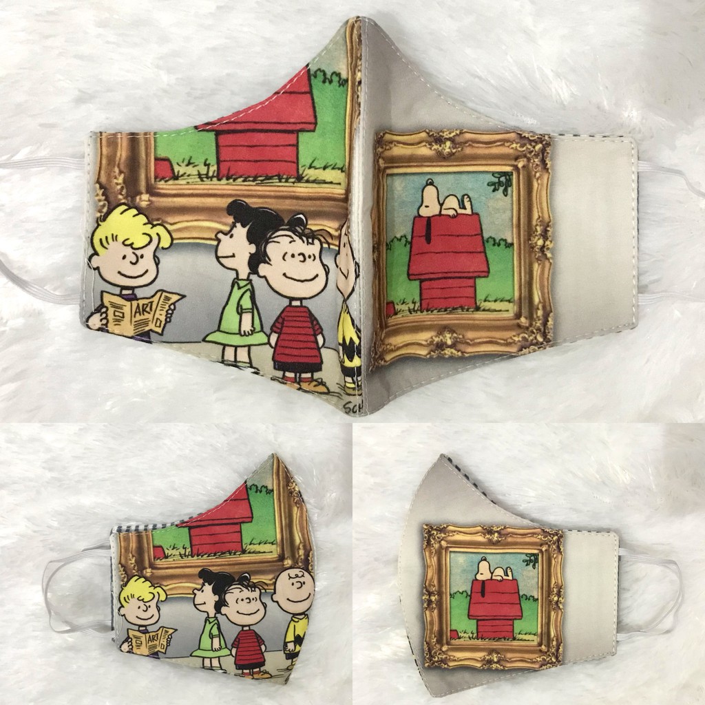 Masker Kain Premium 3ply (fabric mask) - Snoopy