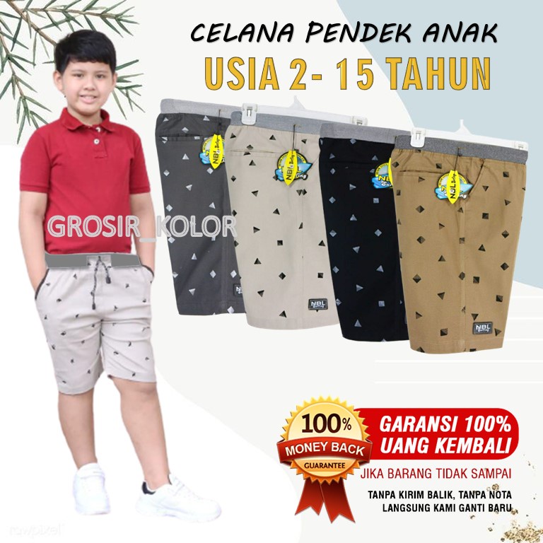 Celana Pendek Anak Laki Laki motif 5 – 15 tahun / Celana Anak Cowok Umur 10 11 12 13 14 15 Tahun / C