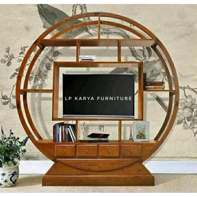 penyekat ruangan kayu jati/partisi minimalis/rak tv minimalis kayu jati