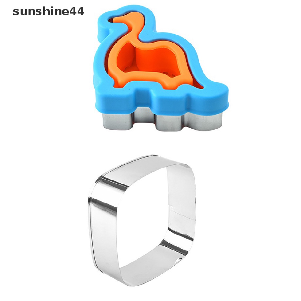 Sunshine 1Pc / 2Pcs Cetakan Pemotong Roti / Sandwich / Kue Kering Bahan Stainless Steel