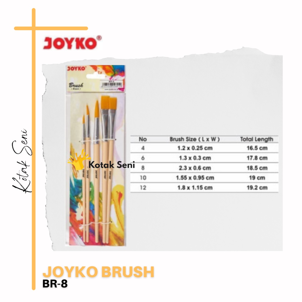 

JOYKO BRUSH SET 5 BR-8 - Kuas Cat Air Cat Minyak