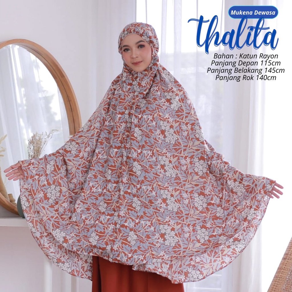 Termurah Mukena Dewasa Thalitha Mukena Jumbo Bahan Katun Rayon Premium Adem Nyaman Dipakai Bisa Cod