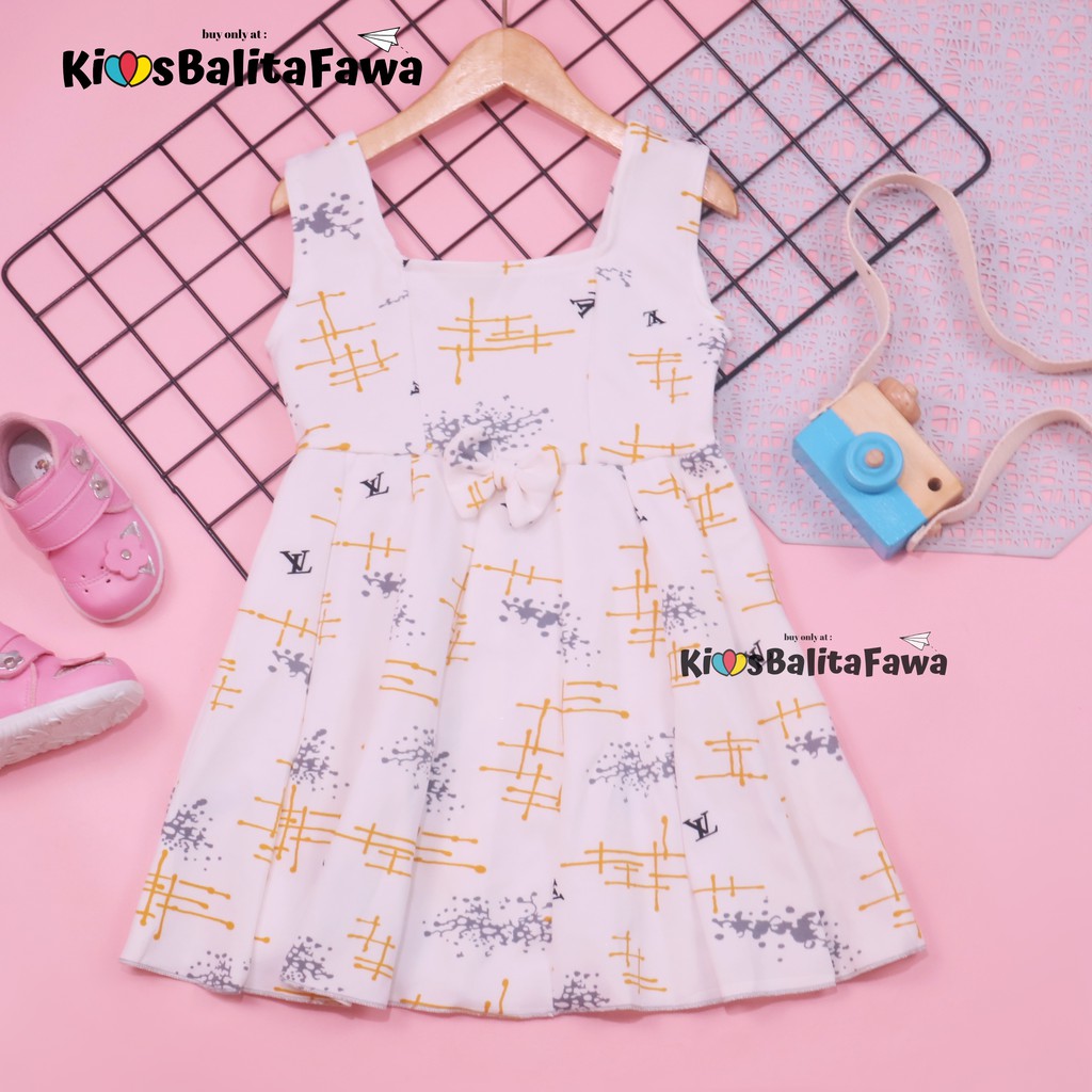 Dress Clairine uk 3-4 Tahun / Baju Anak Perempuan Dres Yukensi Adem Pakaian Pesta Gaun Murah