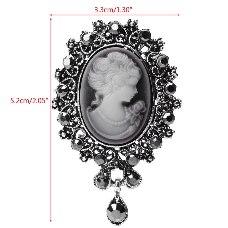 SIY  Lady Vintage Cameo Victorian Style Wedding Party Women Pendant Brooch Pin