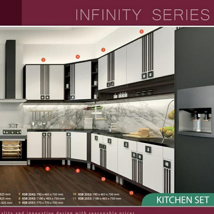Rak Piring Lemari Gantung Kitchen Set Atas 4 Pintu Infinity Jordiamandamart