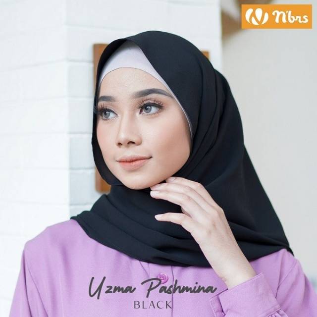 BISA COD - Uzma Pashmina Nibras Hijab Square Instan Jilbab Hijab Pashmina Polos