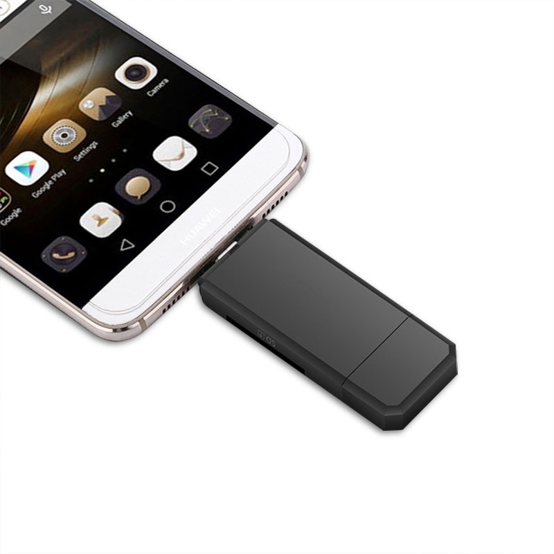 3 In 1 Type C/Micro USB OTG Memory Card Reader TF/SD Androi OTG Storage Adapter for Android Computer Extension Header Cardreader