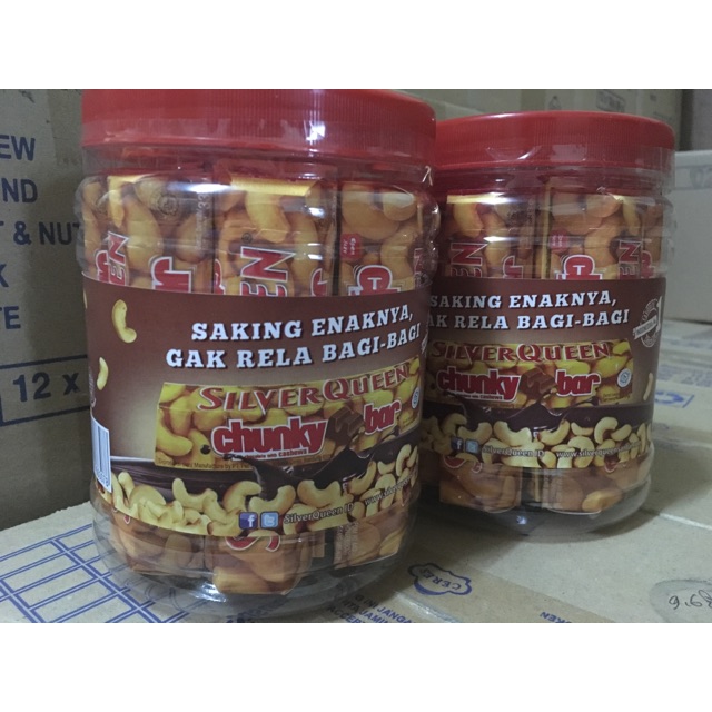 SILVERQUEEN CHUNKY BAR JAR / TOPLES 30 GR ( 1 TOPLES / 12 PC )