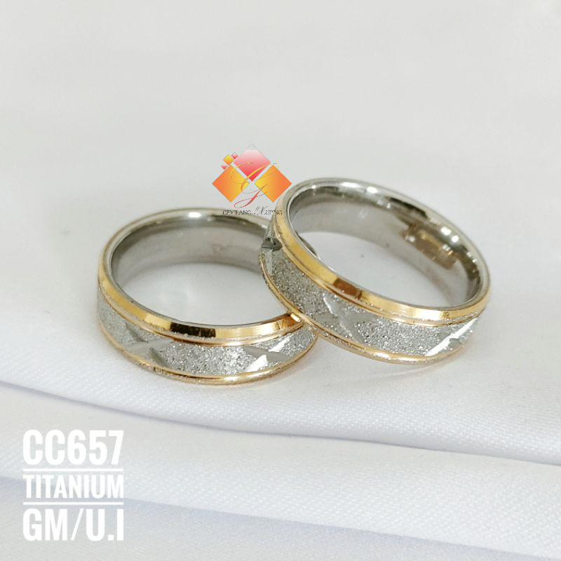 Cincin Titanium Mixcolor Pasir CC657