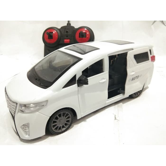 RC Mobil ALPHARD Open Sliding Door warna Hitam / Putih 1:18 (CHARGER)