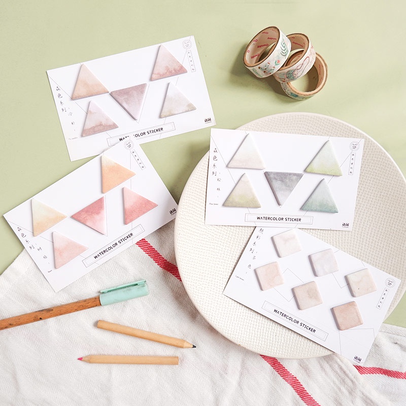 

Yu Xian Watercolor Shapes Sticky Notes - Catatan Tempel / Kertas Memo