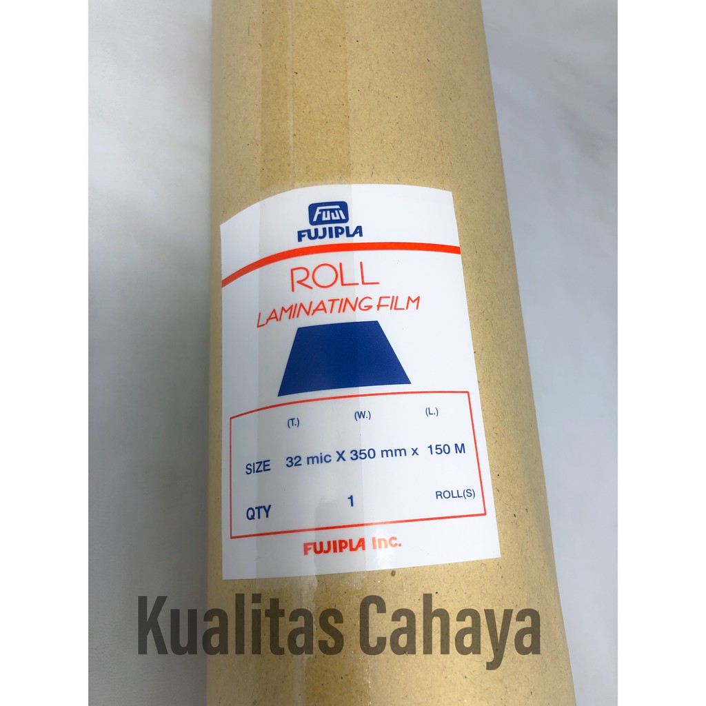 Plastik Laminating Roll Fujipla Biru Glossy 32micx350mmx150m