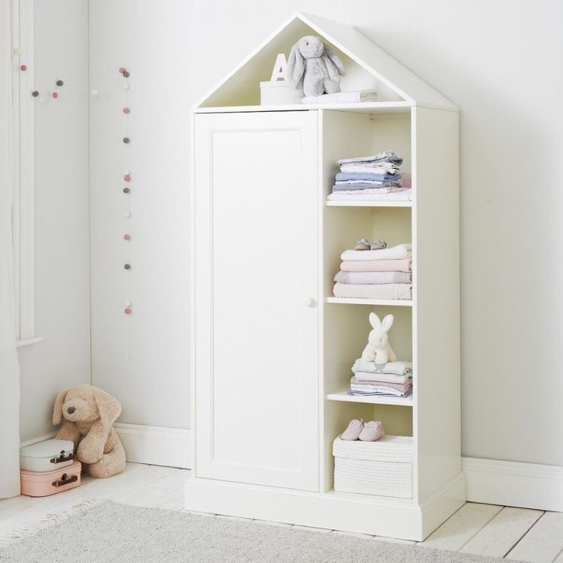 lemari pakaian anak, lemari baju putih, lemari baju anak simpel, lemari minimalis