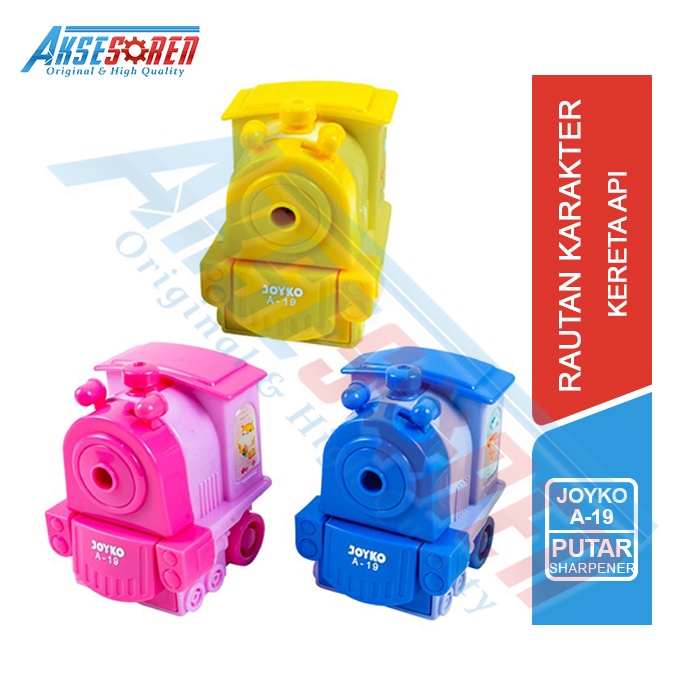 

Rautan Pensil Putar Karakter Kereta Joyko [A-19A] / Serutan Rotary Pencil / Kerokan Meja