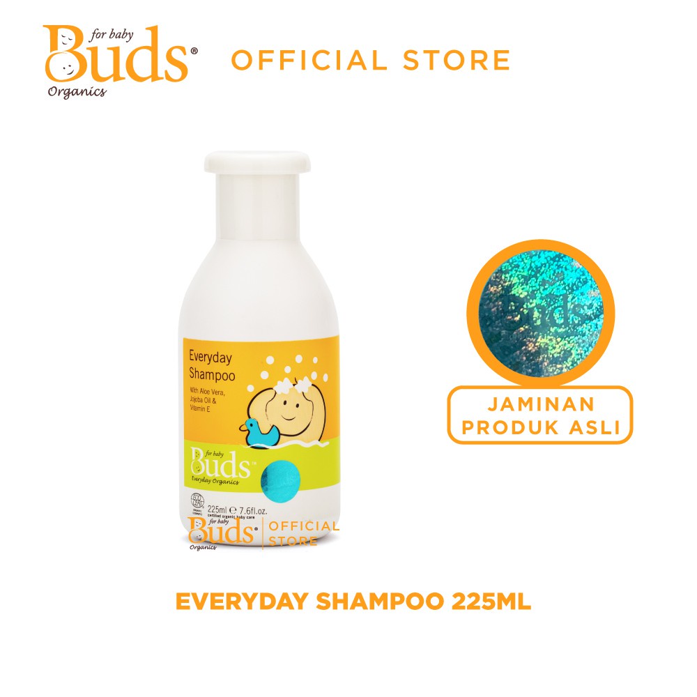 Buds Organic Everyday Baby Shampoo 225ml / Shampoo Mandi Bayi - BABY MINISTRY