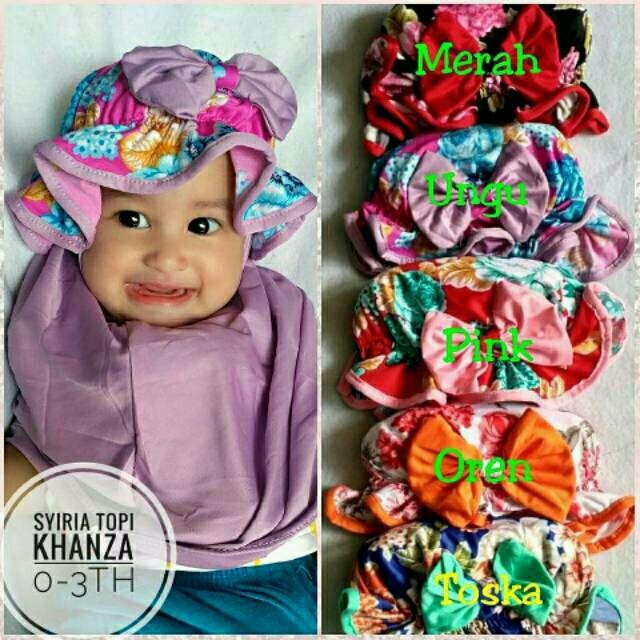 Hijab Bayi Lucu/ Jilbab Cantik TOPI BATIK ZAHRA