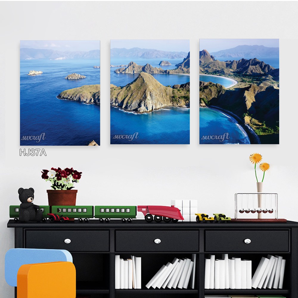 Hiasan Dinding Jam Dinding Rumah Pemandangan Alam Bawahlaut