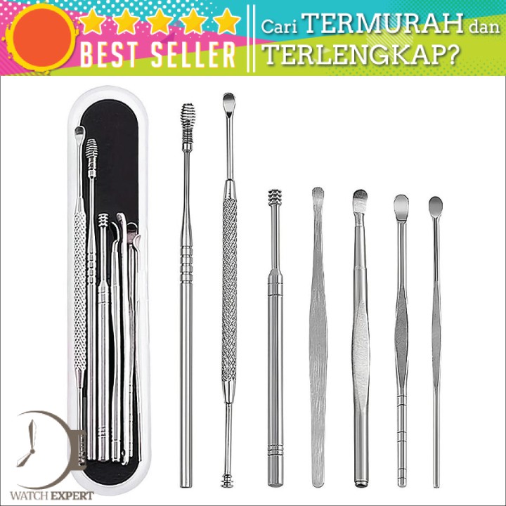 Bisa COD Pembersih Telinga Korek Kuping Ear Wax Picker 7 PCS - Biutte.co JC7