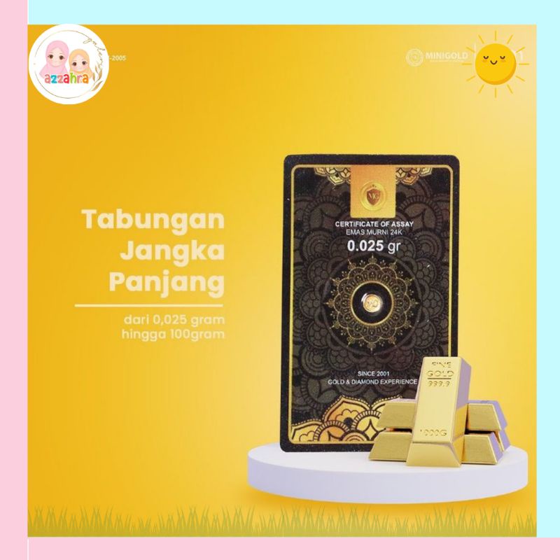 MINI GOLD 0.025 GRAM EMAS 24K MINIGOLD LOGAM MULIA