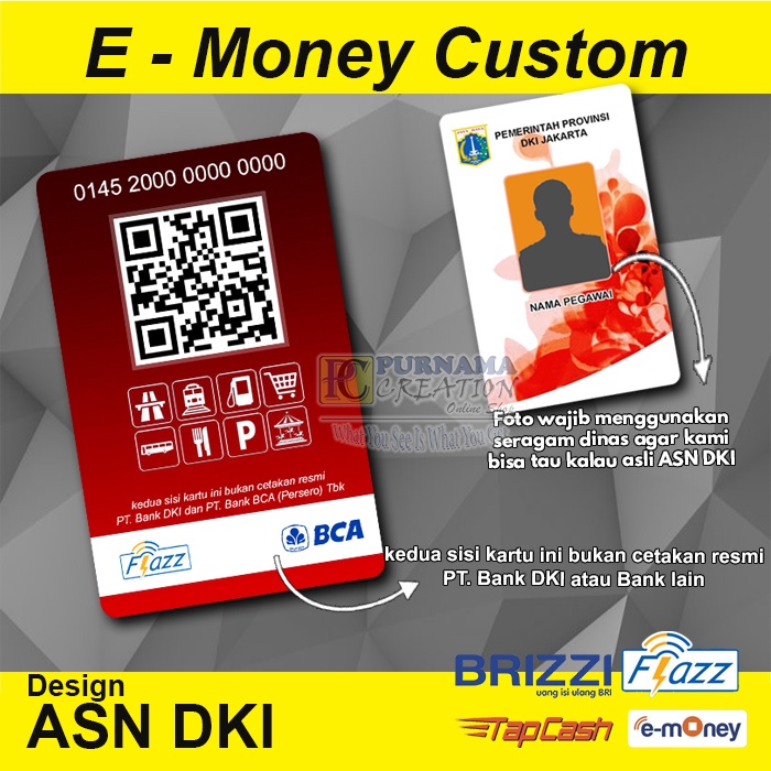 IDCARD Emoney ASN DKI id card Pemprof DKI Jakarta PNS bisa etoll