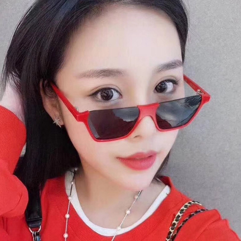 Fashion Half Frame Square Korean Retro Men's and Women's Sunglasses