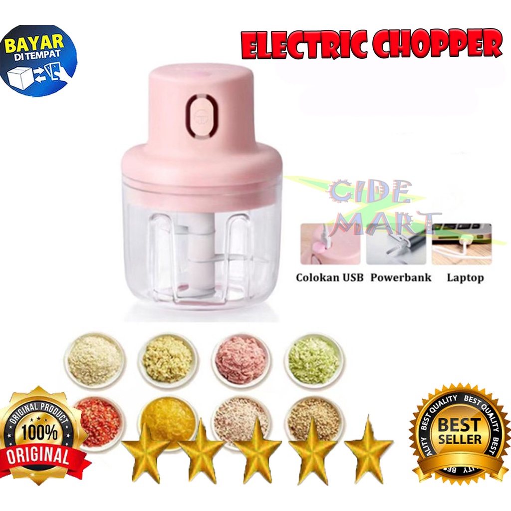 MC Blender Portable Alat Penggiling Pencincang Bumbu Dapur Elektrik Tanpa Kabel Mini Chopper 250ML Blender Portabel Elektrik Tanpa Kabel / Mini Chopper 250ML