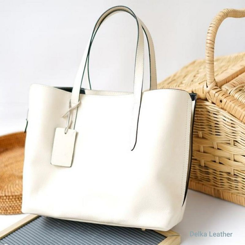 Tas Kulit Sapi Asli DL889 Wanita/ Tas Papirut Asli Kulit Sapi Garut/ Tas Tote Bag Kulit Sapi Asli 10