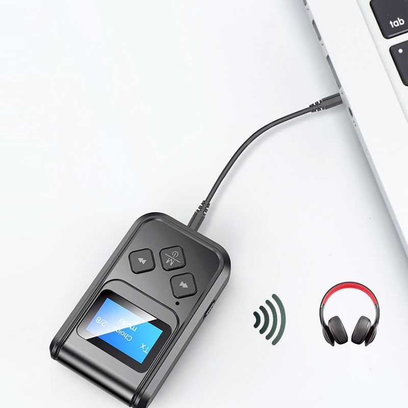 Audio penerima dan pemancar Bluetooth 5.0 Receiver Transmitter 3.5mm YIBEIKA 2 in 1 - T15