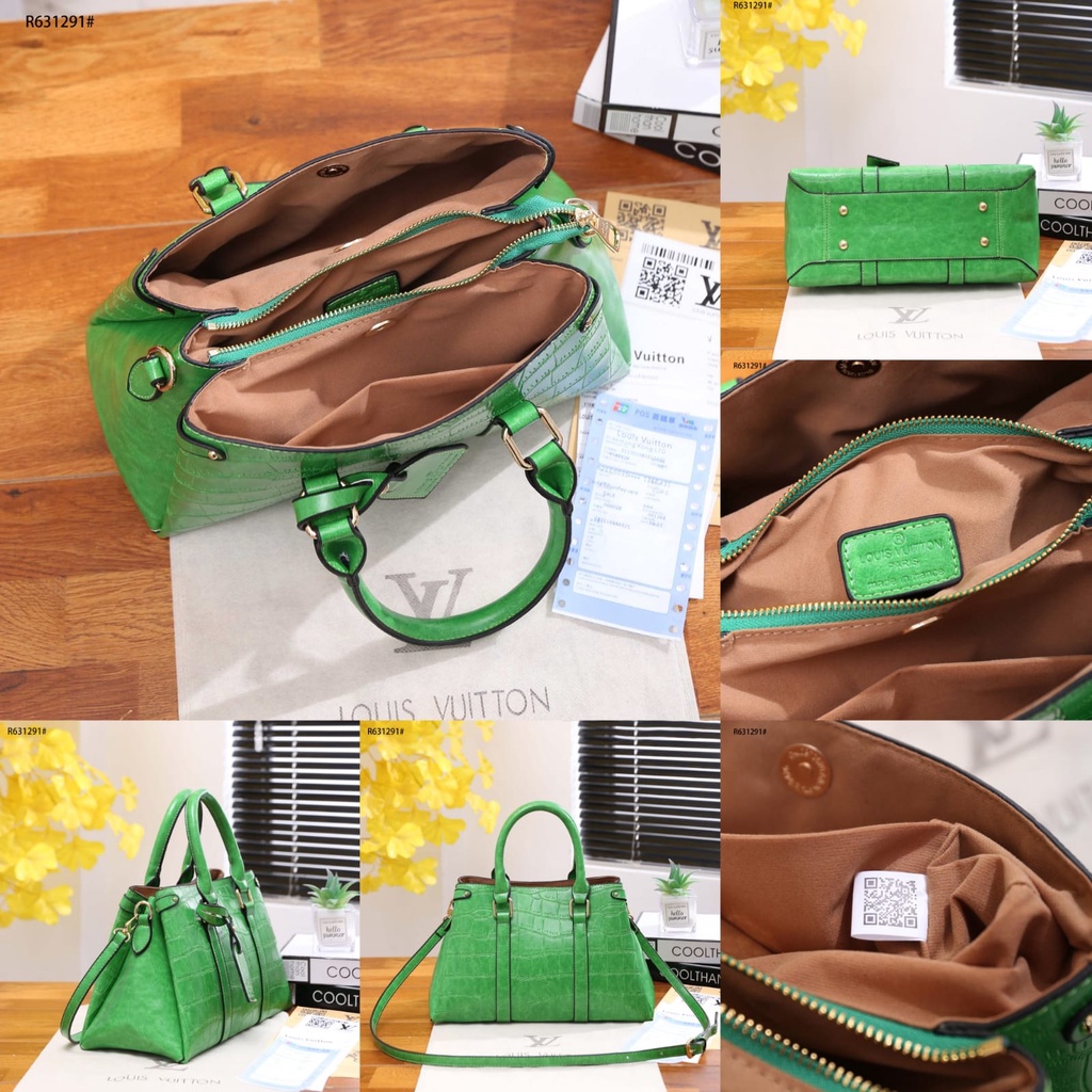 Croco 2 Way Bag Gold Hardware R631291