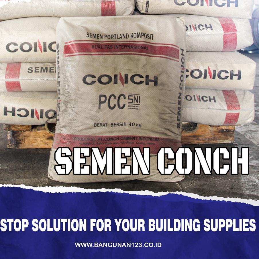 Special - SEMEN CONCH TIPE PCC ISI 40KG PER SAK