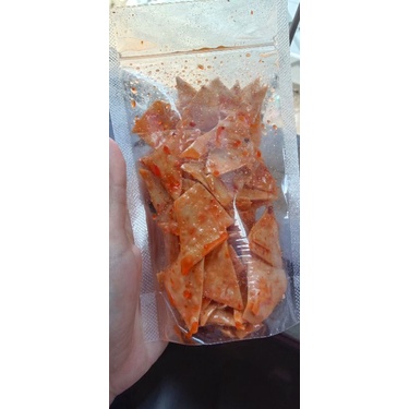 

keripik pangsit manis pedas pol level 50