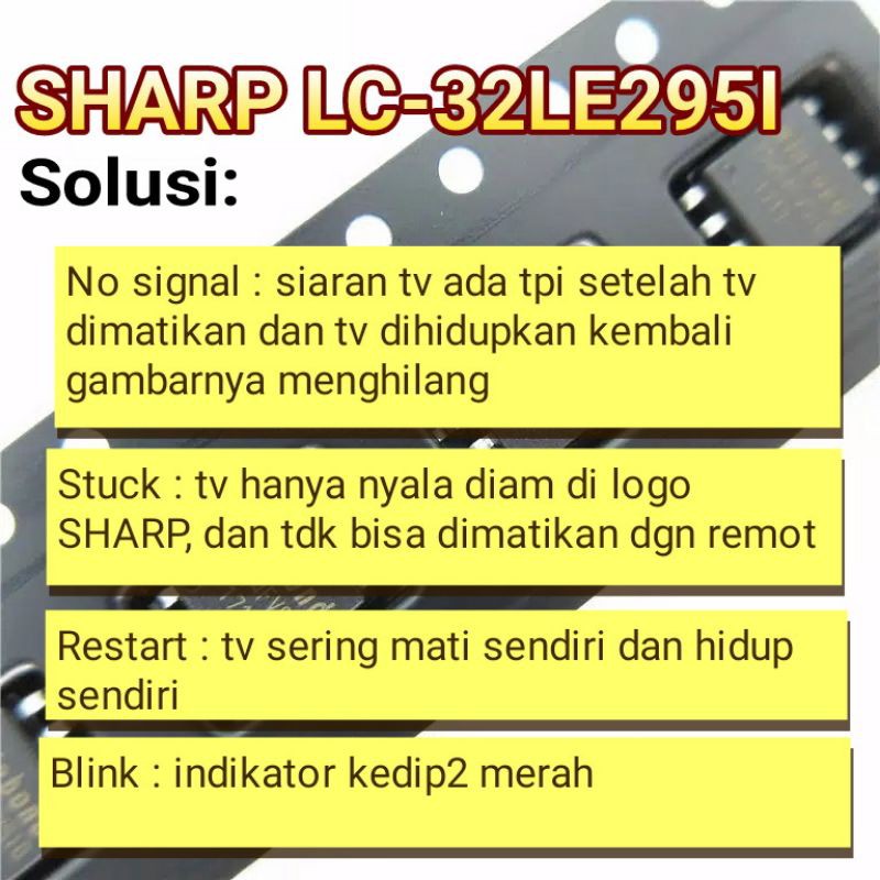 Ic eprom memory Bios spi flash TV led sharp lc-32Le295i