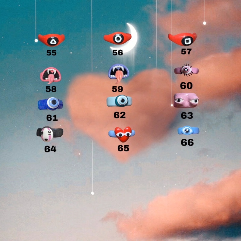 clay rings / custom clay rings / clay rings premium / clay ring / polymer clay / air dry clay / part