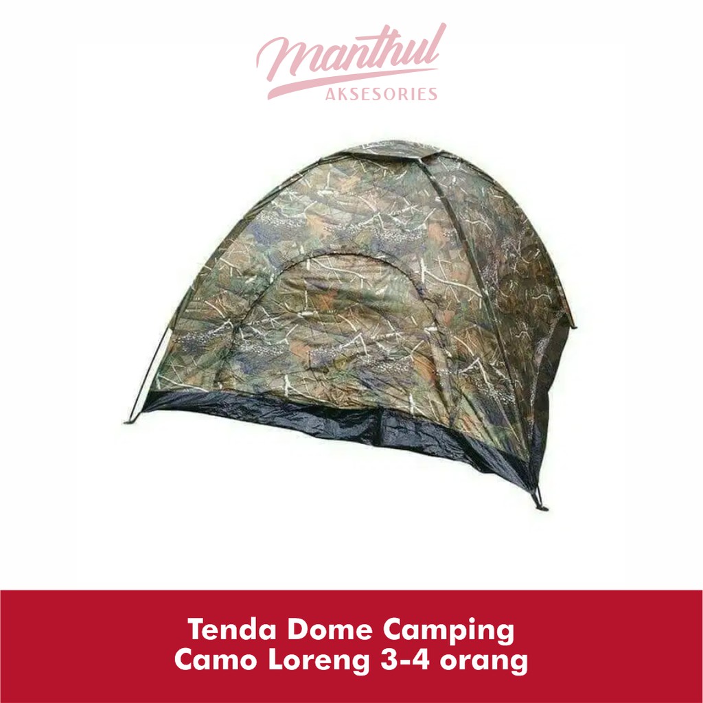 Tenda Dome Camping Camo Loreng 3-4 orang