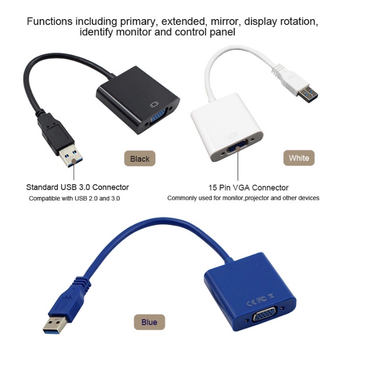 Connverter USB 3.0 to VGA 1080P High Quality