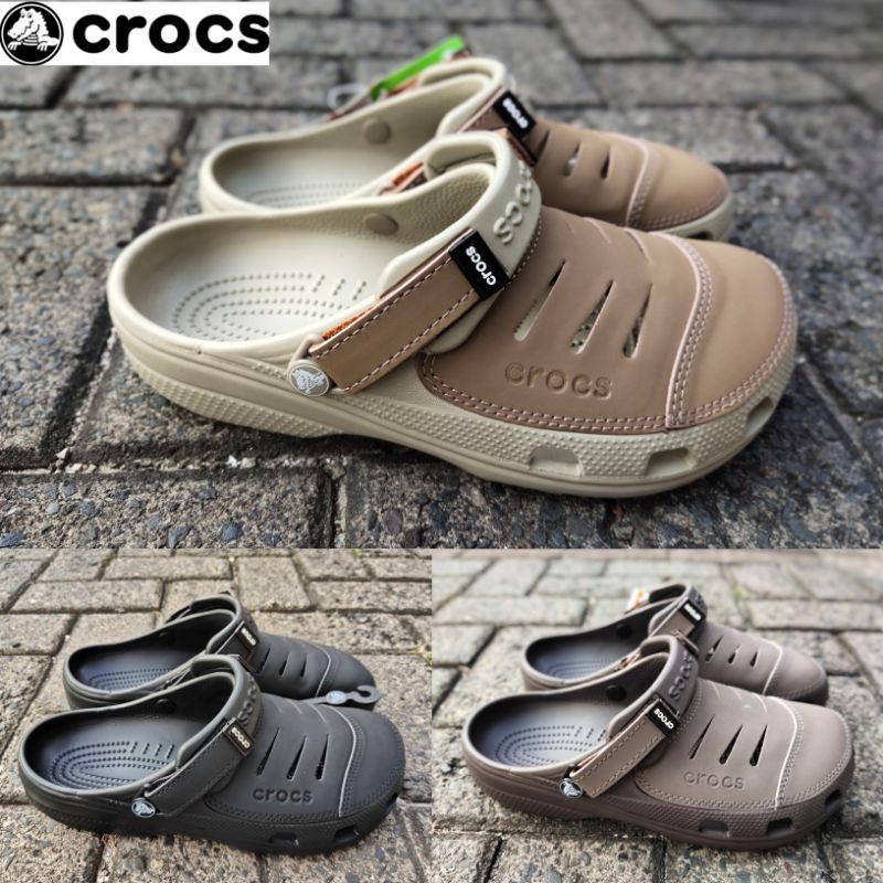 Crocs Yukon Leather Clog / Crocs Yukon Suede Man / Sandal Crocs Pria / Sepatu Sandal Pria / Crocs