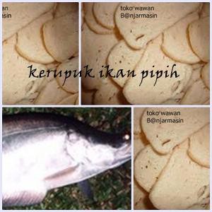 

kerupuk mentah ikan pipih atau ikan belida khas banjarmasin per 2 bungkus