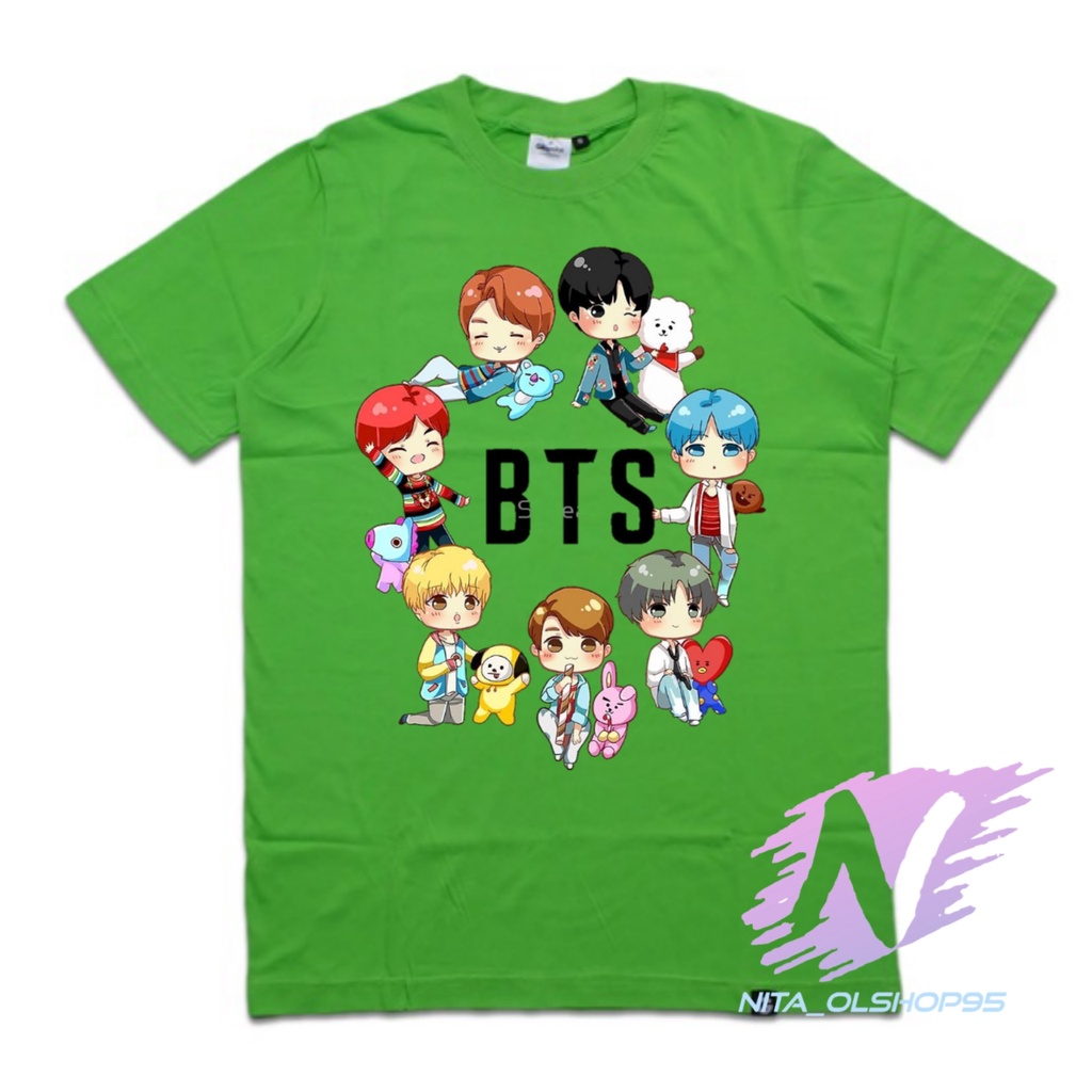 kaos anak bts kpop animasi kartun lucu